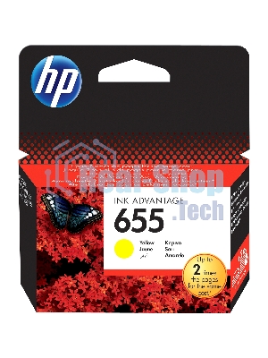 Картридж струйный HP 655 CZ112AE желтый для HP DJ IA 3525/4615/4625/5525/6525 (600 стр.)