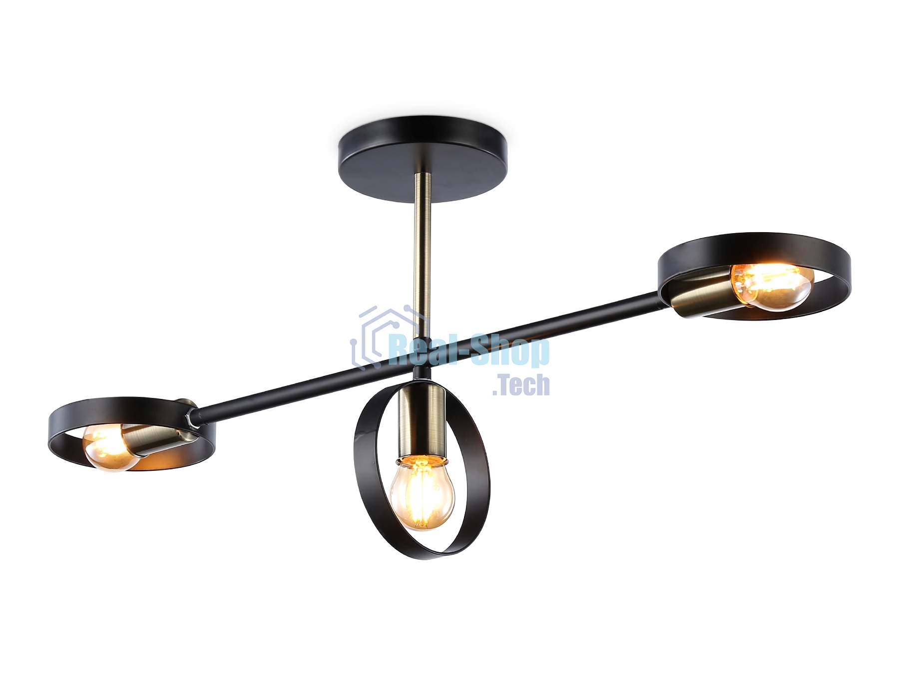 Светильник Ambrella light TR8229/3 BK/SB черный/бронза E27/3 max 40W 660*165*300
