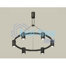 Светильник Ambrella light XB9022151/6 SBK/PSL черный песок/серебро полированное MR16 GU5.3 (С9022, N6112)