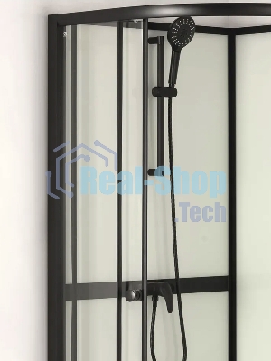 Душевая кабина BAU Nimb Black Rand 90x90х200, прозрачное закаленное стекло, черный профиль