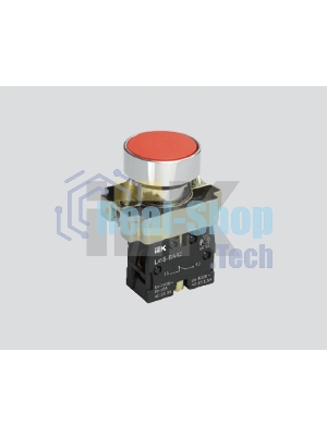 Кнопка LAY5-BA41 без подсветки красн. 1з IEK BBT60-BA-K04