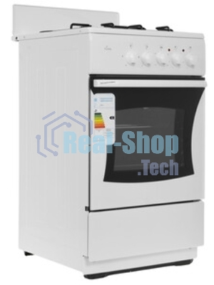 Плита комбинированная Flama RK 2201 W белый, конфорок 2 газовых и 2 электрических, духовка 50 л, 50 см x 85 см x 54 см