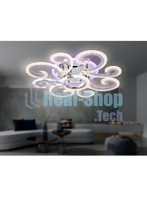 Потолочный светодиодный светильник FA5146/8+1 CH хром 112W D620*130 (ПДУ РАДИО 2.4G)
