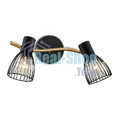 Светильник Ambrella light TR8660/2 BK/GD черный/золото E14/2 max 60W 330*100*170