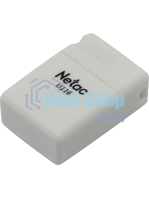 Флешка USB Netac U116 mini (NT03U116N-064G-32WH), 64Gb, USB 3.2, R/W 90/30, белый