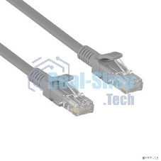 Патч-корд ExeGate UTP-RJ45-RJ45-5e-CU-2M-GY, UTP, cat.5e, 2м, медь, серый