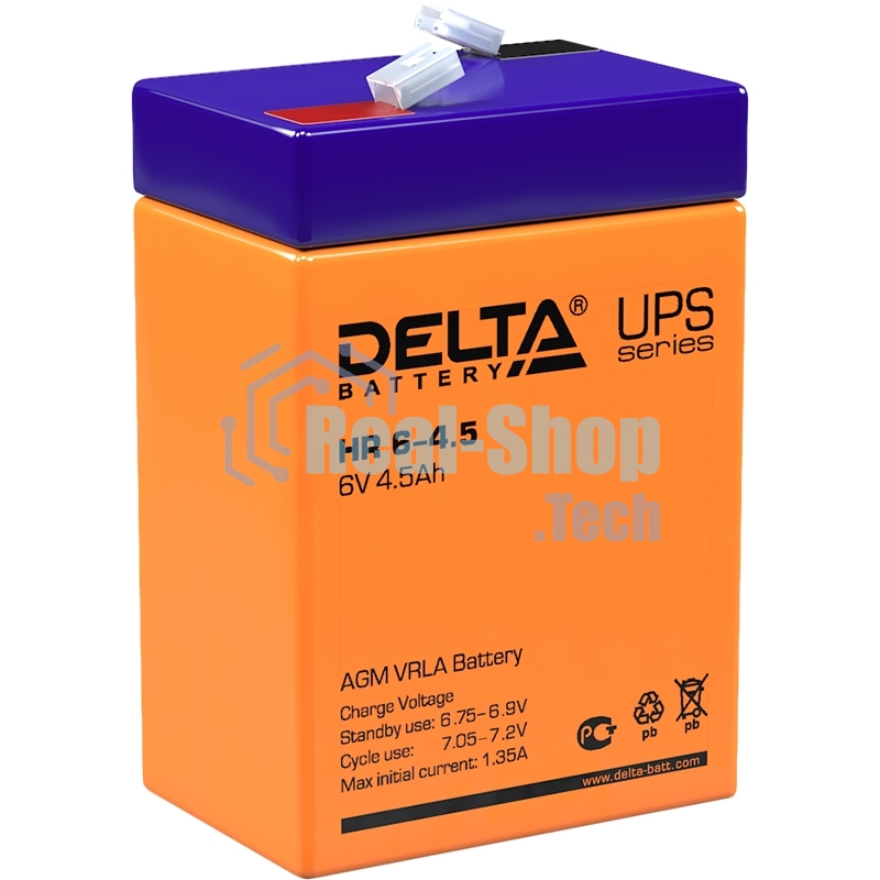 Батарея для ИБП Delta HR 6-4.5 (6V, 4.5Ah)