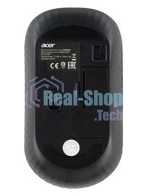 Мышь беспроводная Acer OMR130 черный, 1200 dpi, радиоканал, USB, кнопки - 3