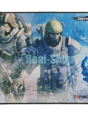 Коврик для мыши Гарнизон GMP-200, игровой, дизайн- игра Survarium, ткань/резина, размеры 437 x 350 x 3 мм