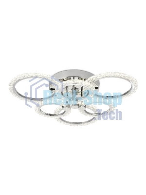 Потолочный светодиодный светильник FA414/3+3 CH хром 90W 580*540*120 (ПДУ РАДИО 2.4)