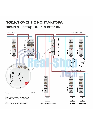 Контактор модульный Werkel 20 A 2NO (1 мод.) W941M20O