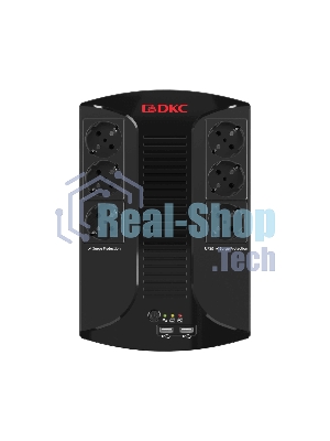 Источник бесперебойного питания ИБП Info PDU 600В.А Schuko (6) USB для зарядки (2) USB + RJ11 DKC INFOPDU600