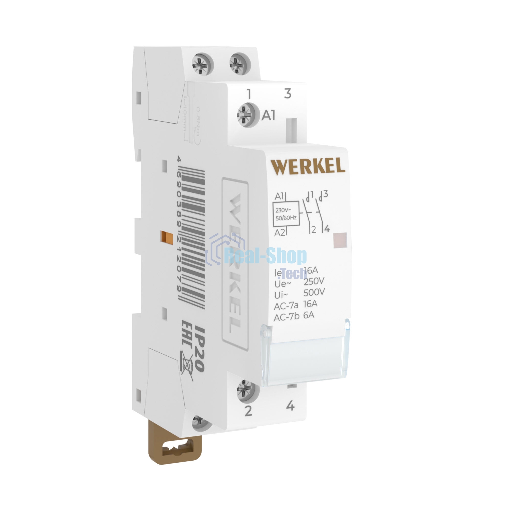 Контактор модульный Werkel 16 A 2NO (1 мод.) W941M16O
