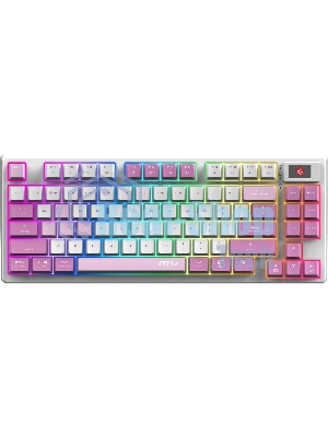 Клавиатура MSI Forge GK600 гибридная, Bluetooth, радиоканал, белый