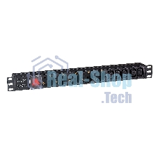 Блок розеток горизонтальный ExeGate ServerPro PDU-19H008 Al-5C135S-C14-SW, 19