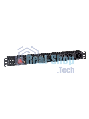 Блок розеток горизонтальный ExeGate ServerPro PDU-19H008 Al-5C135S-C14-SW, 19