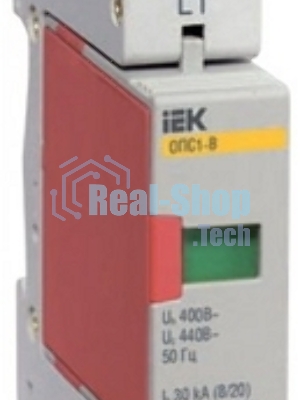 Ограничитель перенапряжения ОПС1-B 1P IEK MOP20-1-B