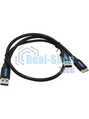 Кабель Vention USB 3.0 AM/micro B, USB 2.0 AM - 0.5м Кабель Vention USB 3.0 AM/micro B, USB 2.0 AM - 0.5м