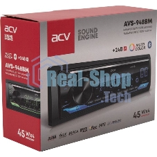 Автомагнитола ACV AVS-948BM, 1 DIN, Bluetooth, USB Type-A, AUX
