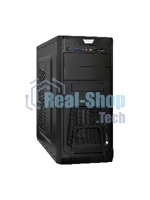 Компьютерный корпус Miditower ExeGate CP-603-UNS450 (ATX, БП UNS450 с вент. 12см, 2хUSB, аудио, черный)