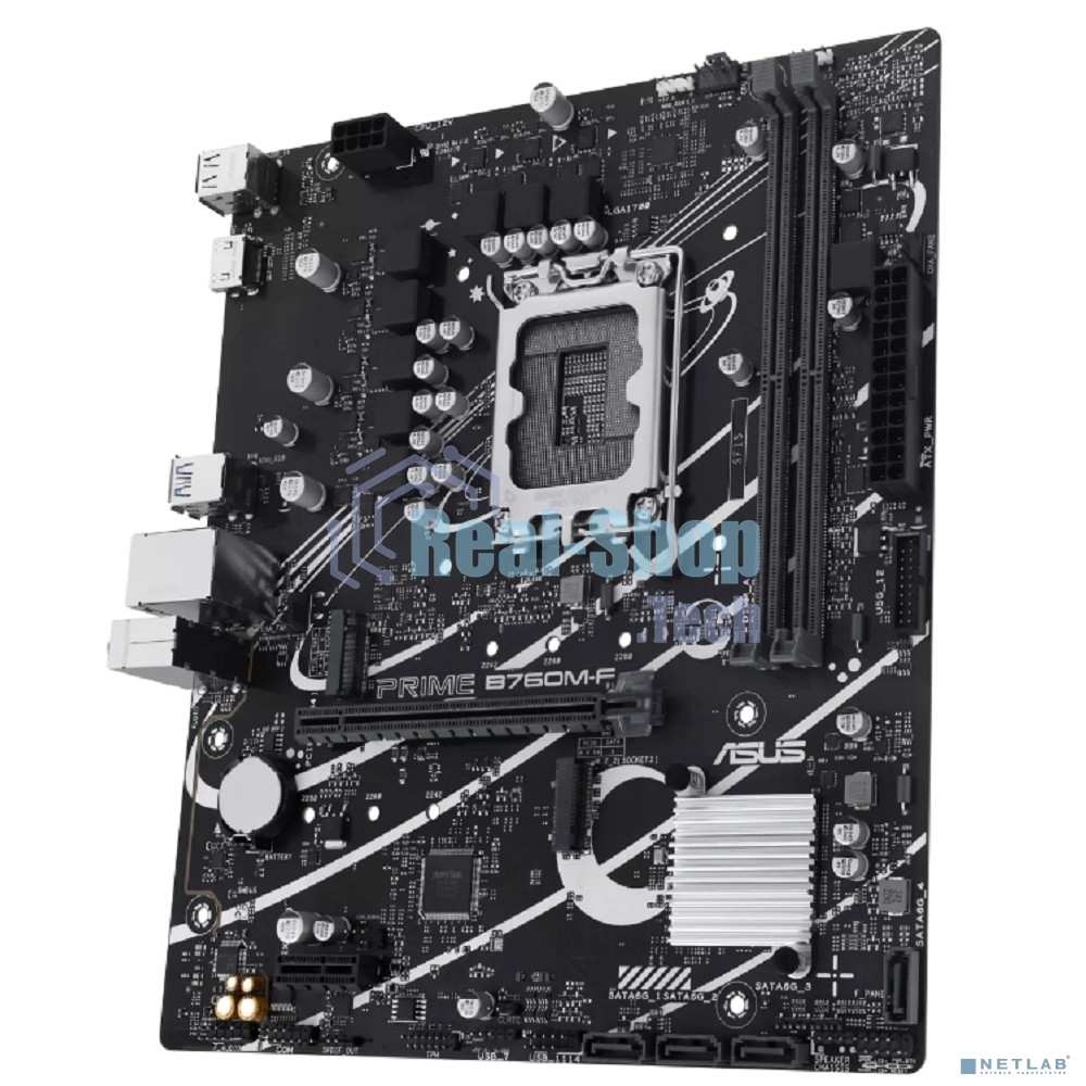 Материнская плата Asus PRIME B760M-F Soc-1700 Intel B760 2xDDR5 mATX AC`97 8ch(7.1) GbLAN RAID+HDMI