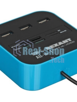 Кард-ридер Rexant 18-4118/черный/MS/MS PRODUO/M2/MMC/SD/microSD/microSDHC/microSDXC/USB Type-C/пластик
