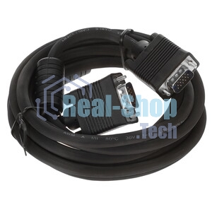 Кабель VGA Pro Cablexpert CC-PVGA-3M, 15M/15M, 3.0м, экран, феррит. кольца, пакет