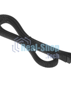 Кабель интерфейсный SATA Cablexpert CC-SATAM-DATA90-BLBR-100CM, Sata3 7pin/7pin, мет.защелка, угловой разъем, 100 см, черный, оплетка, пакет