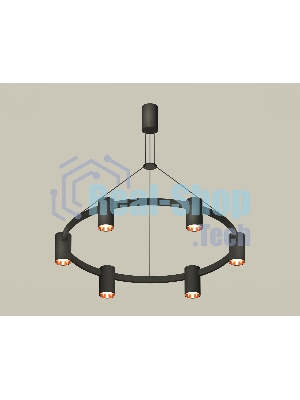 Светильник Ambrella light XB9022153/6 SBK/PPG черный песок/золото розовое полированное MR16 GU5.3 (С9022, N6114)