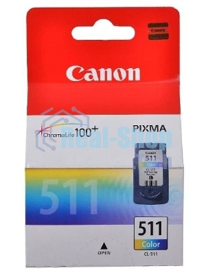Картридж струйный CL-511 (2972B007) для Canon PIXMA MP240, PIXMA MP260, PIXMA MX320, PIXMA MX330 EMB, Цветной, 244стр., 9 мл.