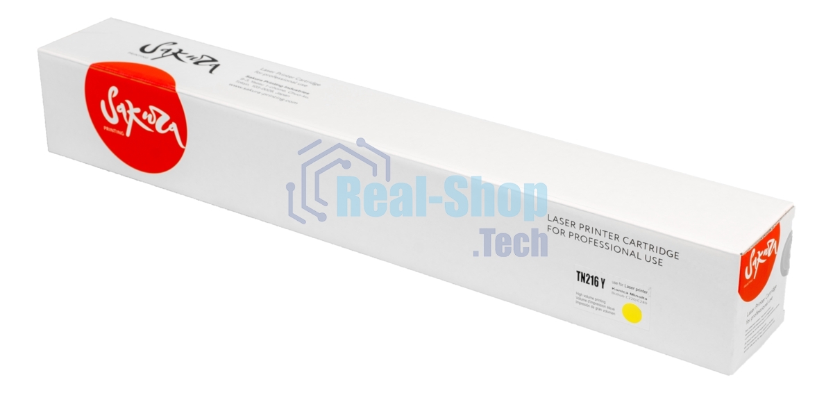 Тонер-туба Sakura KMTN-216Y (A11G251) для Konica Minolta, желтый, 26000 к.