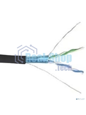 Кабель связи ITK витая пара F/UTP, cat.5e 4х2х24AWG solid, LDPE, 305м, черный