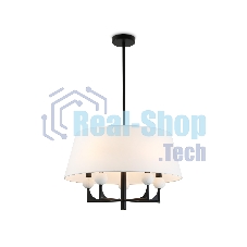 Люстра Ambrella light LH75150/5 BK/FR черный/белый матовый E14*5 max 40W D580*590