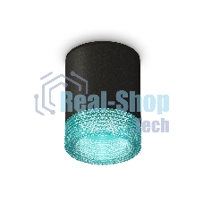 Светильник Ambrella Light XS6302043 SBK/BL черный песок/голубой MR16 GU5.3 (C6302, N6153)