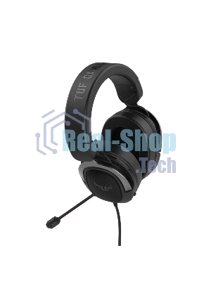 Гарнитура ASUS TUF Gaming H3 чёрный/серый, проводная, mini jack 3.5 мм, регулятор громкости, отключаемый микрофон
