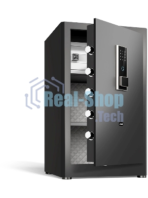 Сейф Deli ET597 800x480x420 мм, электронный/ключевой/биометрический, черный