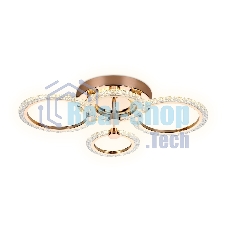 Потолочный светодиодный светильник FA416/2+2 GD золото 60W 640*460*120 (ПДУ РАДИО 2.4G)