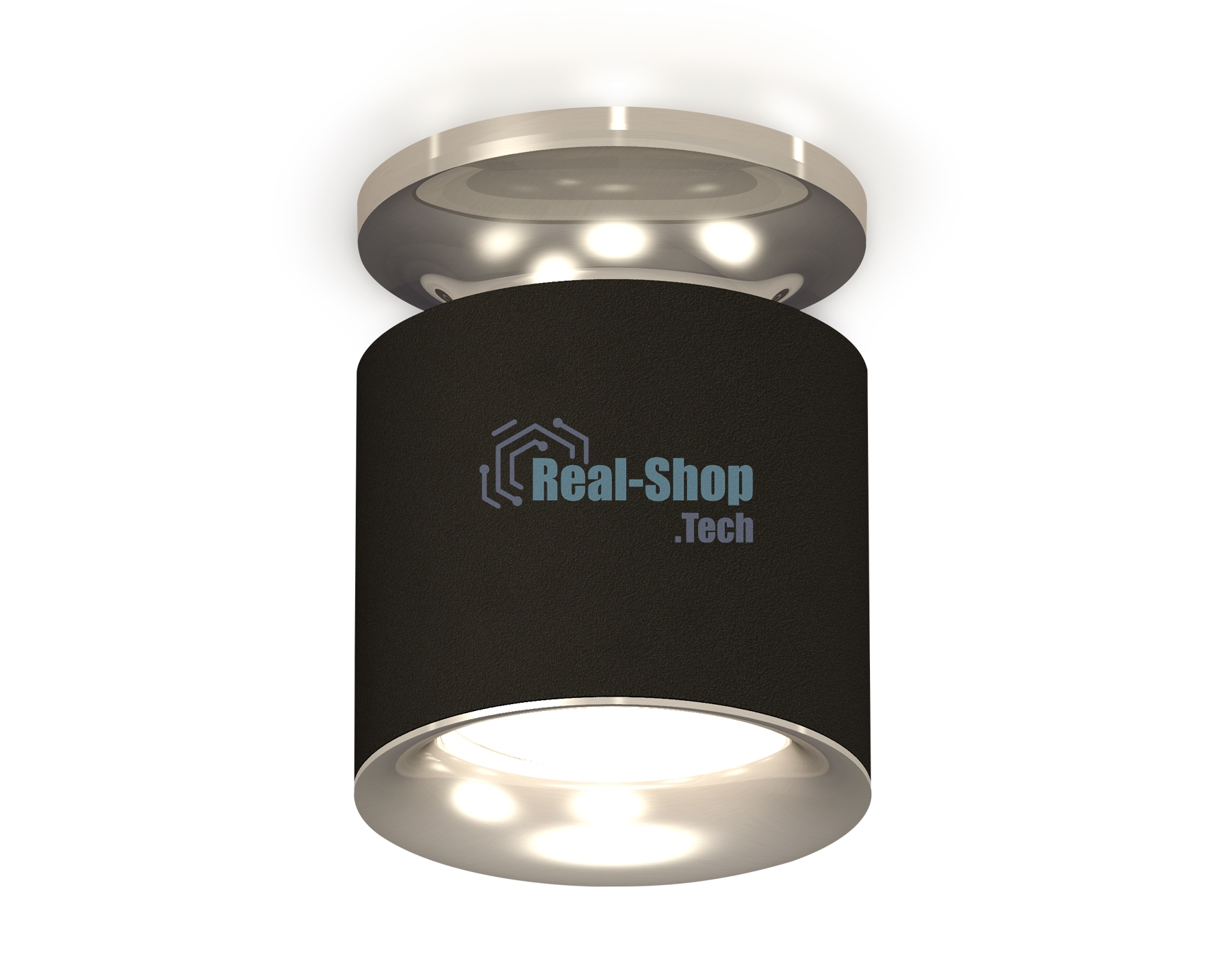 Светильник Ambrella Light XS7402083 SBK/PSL черный песок/серебро полированное MR16 GU5.3 (N7927, C7402, N7012)