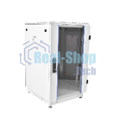Шкаф телекоммуникационный напольный 18U (600x800) дверь стекло, черный (ШТК-М-18.6.8-1ААА-9005)