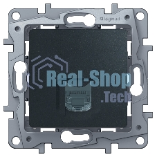 Розетка Legrand ETIKA RJ45 6 UTP антрацит 672653