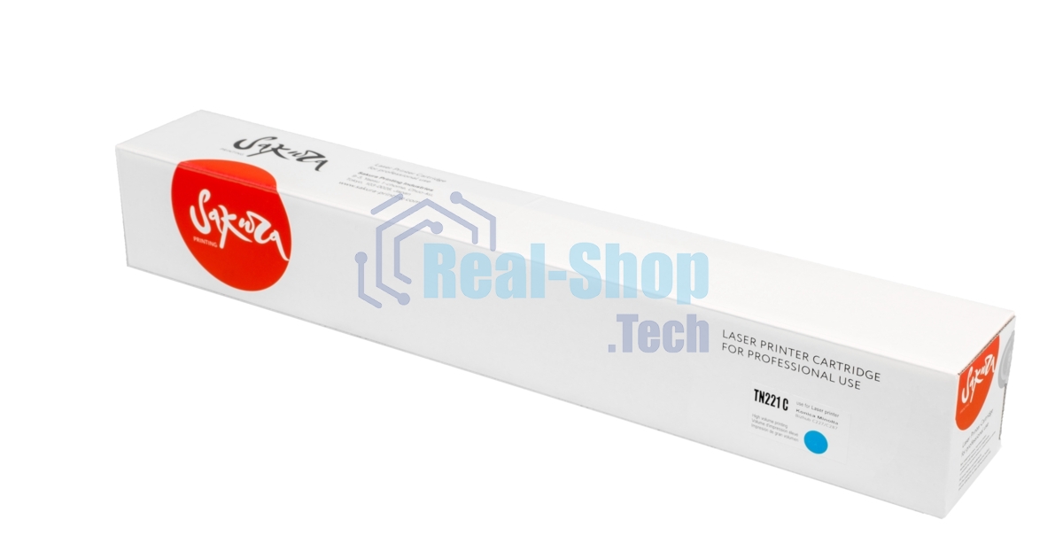 Тонер-туба Sakura KMTN-221C (A8K3450) для Konica Minolta, голубой, 21000 к.