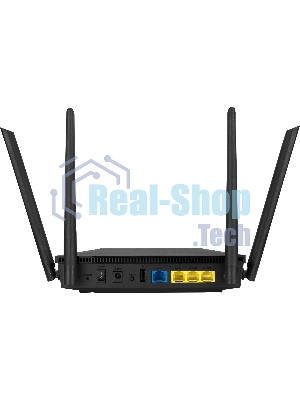 Роутер ASUS RT-AX53U 802.11b/g/n/ac/ax, до 574 + 1201 Mbps, 2,4 + 5 гГц, 4 антенны, USB