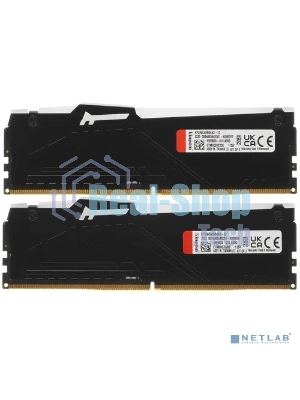 Оперативная память Kingston Fury Beast, DDR5, 32Gb (2x16Gb), 5600MHz, CL40, DIMM, с радиаторами, RGB, черный