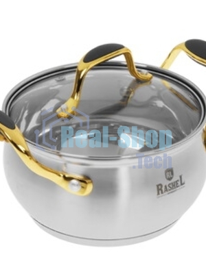 Кастрюля RASHEL Голд R-190Н 1,9 л из нерж.