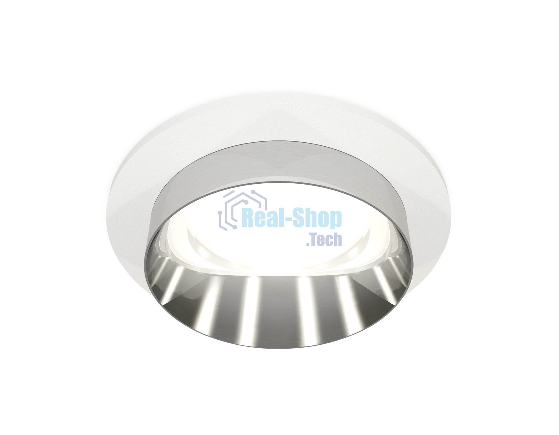 Комплект встраиваемого светильника Ambrella light XC6512022 SWH/PSL белый песок/серебро полированное MR16 GU5.3 (C6512, N6132)