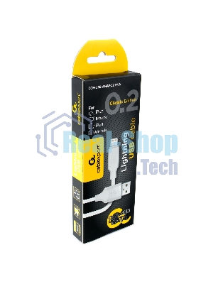 Кабель Cablexpert для Apple CCB-USB-AMAPO2-1MW, AM/Lightning, издание Classic 0.2, 1м, белый, блистер