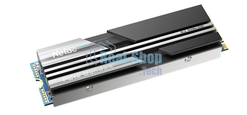 Накопитель SSD Netac NV5000, 1Tb, M.2 2280, PCIe 4.0 x4, NVMe, R/W 5000/4400, с радиатором