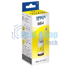 Чернила оригинальные C13T664498 (664 Y) для Epson, желтый, 6500 к., 70 мл.