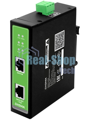 Инжектор PoE Digma DNP90W48GDXM 10/100/1000BASE-T 90Вт 37-57В(DC)