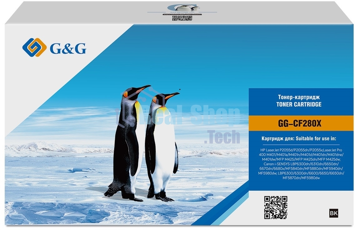 Картридж лазерный G&G GG-CF280X черный (6900 стр.) для HP LJ P2035/P2055d/Pro 400 M401/MFP M425